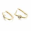 Brass Micro Pave Clear Cubic Zirconia Huggie Hoop Earring EJEW-T046-16G-NF-5