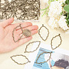 CHGCRAFT 50Pcs Tibetan Style Alloy Open Back Bezel Big Pendants FIND-CA0008-77AB-3