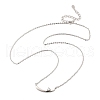 925 Sterling Silver Pave Clear Micro Pave Cubic Zirconia Boat Pendant Necklaces for Women NJEW-D315-02P-4