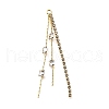 Brass Micro Pave Clear Cubic Zirconia Big Pendants KK-B135-02G-1