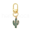Cactus Alloy Enamel Pendant Decorations HJEW-JM02887-4