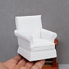 Wood & Fabric Armchair Sofa Miniature Ornaments PW-WG887AE-01-3