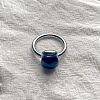 Square 304 Stainless Steel with Glass Finger Rings FS-WG8AAFA-24-1