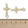 Brass Micro Pave Cubic Zirconia Pendants KK-G485-29A-G-3