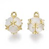 Creamy White Imitation Cat Eye Resin Charms KK-S364-159-3