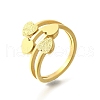 Textured Heart 304 Stainless Steel Finger Ring for Women RJEW-L126-04B-G-4