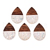 Epoxy Resin & Walnut Wood Pendants RESI-T057-11E-1