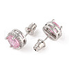 Rack Plating Brass Micro Pave Cubic Zirconia Earrings EJEW-I304-09P-07-2