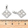Brass Micro Pave Cubic Zirconia Pendants KK-L222-016P-3