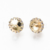 Brass Micro Pave Clear Cubic Zirconia Peg Bails Charms KK-N231-225-NF-2