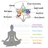 Fashewelry 6Pcs 3 Styles 7 Chakra Natural Mixed Gemstone Chip Bigs Pendants FIND-FW0001-36-11