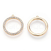 925 Sterling Silver Micro Pave Cubic Zirconia Pendants STER-T004-29G-1