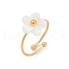 304 Stainless Steel Shell Ring RJEW-D305-05G-2