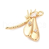 Brass Pave Cubic Zirconia Pendants KK-E793-27G-2