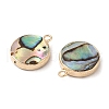 Natural Paua Shell Pendants SHEL-P017-23G-2