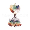 4Pcs 4 Styles Natural & Synthetic Gemstone Chip Big Pendants PALLOY-JF01532-2
