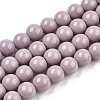 Opaque Solid Color Glass Beads Strands GLAA-T032-P6mm-07-1