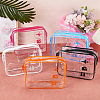 Gorgecraft 5Pcs 5 Colors Transparent PVC Plastic Cosmetic Bags ABAG-GF0001-32-4