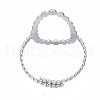 Non-Tarnish 304 Stainless Steel Rectangle Open Cuff Ring RJEW-T023-87P-2