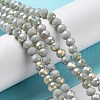 Electroplate Opaque Glass Beads Strands EGLA-A034-P4mm-H01-2