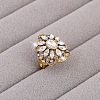 Alloy Rhinestone Finger Rings VI7189-2-1