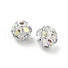 6mm Brass Crystal AB Rhinestone Beads KK-S519-01A-01S-2