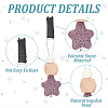 6Pcs 6 Colors Star Wood & Lava Rock Felt Car Air Vent Clips HJEW-DR00042-3