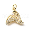 Brass Micro Pave Cubic Zirconia Pendants KK-U072-25G-1