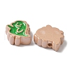 10Pcs Acrylic Enamel Beads OACR-H048-01C-01-2