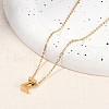 Ion Plating(IP) 304 Stainless Steel Pendant Necklaces NJEW-R050-01G-26-1