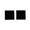 Natural Dyed & Heated Black Agate Cabochons G-O176-03D-2