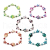 5Pcs Starfish & Turtle Synthetic Turquoise Dyed Beads Stretch Bracelets for Women BJEW-JB11920-2
