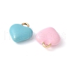 Alloy Enamel Heart Charms PALLOY-E775-09G-2