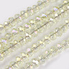 Electroplate Glass Beads Strands EGLA-J025-F24-1