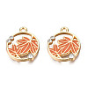 Autumn Theme Alloy Enamel Pendants ENAM-N048-010A-2