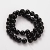 Natural Gemstone Obsidian Round Beads Strands G-O030-4mm-08-1