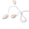 Bohemia Natural Cowrie Shell Beaded Necklaces NJEW-JN04784-03-5