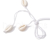 Bohemia Natural Cowrie Shell Beaded Necklaces NJEW-JN04784-03-5