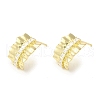 Brass Micro Pave Cubic Zirconia Studs Earrings Findings KK-K371-25G-1