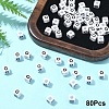 Acrylic Horizontal Hole Letter Beads OACR-YW0002-08O-1
