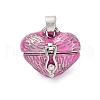 Brass Enamel Locket Pendants KK-F894-14P-1