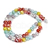 Electroplate Opaque Glass Beads Strands EGLA-G039-02A-01-2