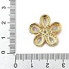 Brass Pave Cubic Zirconia 5-Petal Flower Multi-Strand Links KK-I276-30G-4