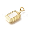 Rectangle 304 Stainless Steel Pendant Decorations STAS-H202-10G-2