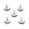 Brass Micro Pave Cubic Zirconia Spacer Beads KK-R216-13S-04-1