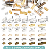   720Pcs 36 Style Iron Ribbon Crimp Ends FIND-PH0004-80-4