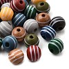 Printed Schima Wood Beads WOOD-L022-03A-02-1