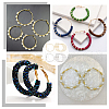 Beebeecraft 24Pcs 2 Colors Brass Hoop Earring Findings FIND-BBC0003-24-6