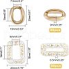 SUPERFINDINGS 100Pcs 2 Style Plastic Linking Rings KY-FH0001-09-4