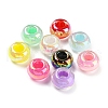 UV Plating Rainbow Iridescent Acrylic European Beads MACR-P040-10-1